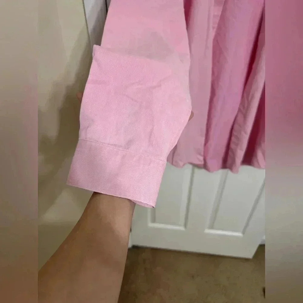 GORGEOUS Paul Stuart mens XLL pink button up casual cotton shirt EUC - Picture 2 of 15